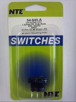 Amber 12VDC LED Round Rocker SPST On-None-Off 20A