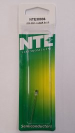 3mm Super Bright Blue LED 3000mcd Clear Lens