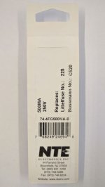 0.5 Amp (2AG) Fuse (5Pk) Fast Acting 4.5x15mm