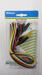 36inch Alligator Clip Leads, 5 Colors, 2 Each, 22Awg