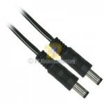 Size M 5.5/2.1mm Coaxial DC Power Cable 6" Male to Male 24Awg