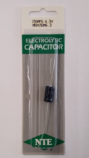 150uf 6.3V Axial Lead Electrolytic Capacitor