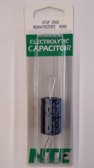 47uf 250V Axial Lead Electrolytic Capacitor
