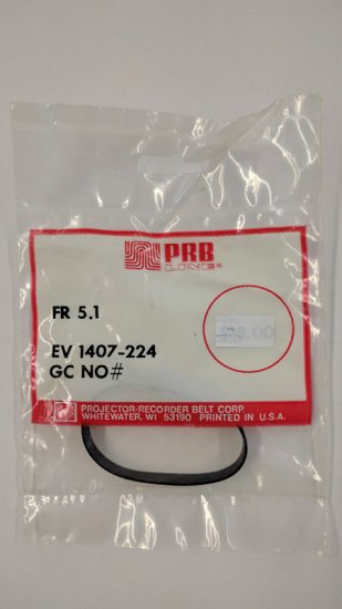 FR5.1 Flat Rubber Belt 5.1\" IC, 0.281\" CS, 0.031\" Wall Thickness