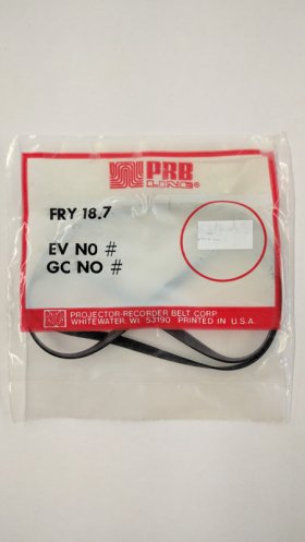 FRY18.7 Flat Rubber Belt 18.7" IC, .16" CS, .032" Wall Thickness