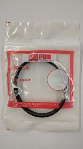 FR7.4 Flat Rubber Belt 7.4" IC, 0.355" CS, 0.09" Wall Thickness