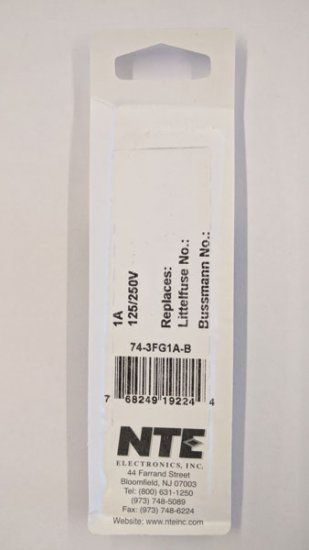 1 Amp Micro Cartridge Fuse (5Pk) Fast Acting 3.6x10mm