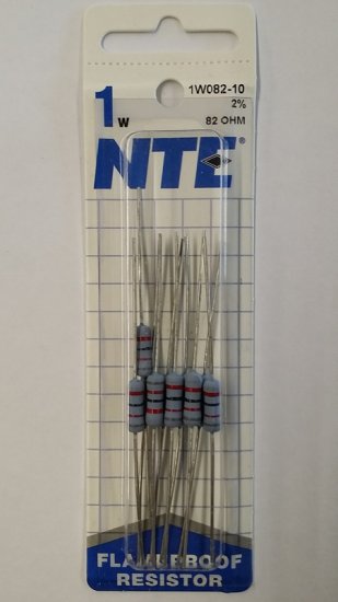 82 Ohm 1 Watt Metal Oxide Film Resistor (10Pk) 2% Tolerance