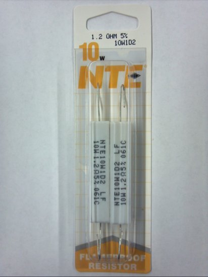 1.2 Ohm 10W Cerment Power Wirewound Resistor (2Pk) 5% Tolerance