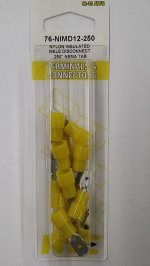 Male Disconnect Nylon Insulated 12-10Awg 0.250" (10Pk)