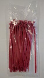 7.5" Nylon Cable Ties (100Pk) Red Holds Up To 50 Lbs