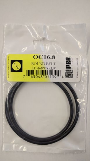 OC16.8 Round Rubber Belt 16.8\" IC, .139\" Cross Section