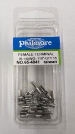 Quick Connect Female Non-Insulated 16-14Awg 0.110" (15Pk)