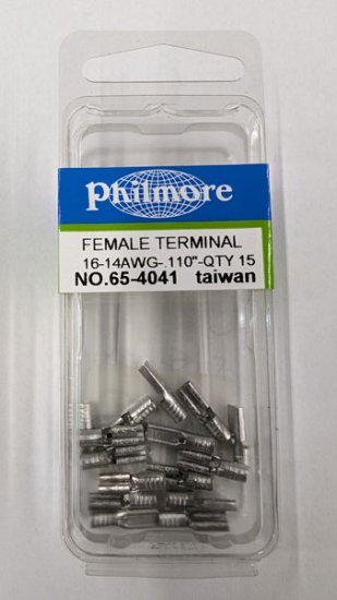 Quick Connect Female Non-Insulated 16-14Awg 0.110" (15Pk)
