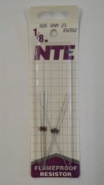 82K Ohm, 1/8W, 2% Metal Film Flameproof Resistor (6Pk)