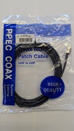 12Ft RG-58A/U Double Shield Cable, PL-259 UHF Plug/Plug