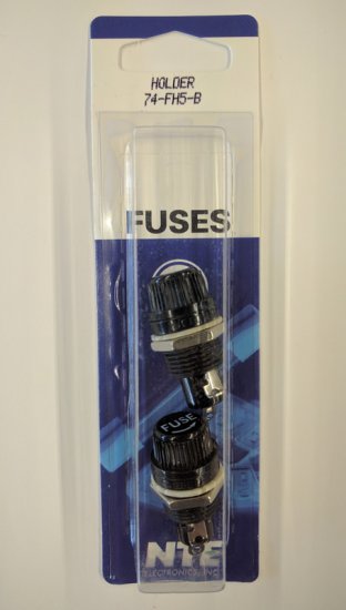 Panel Mount Fuse Holder 5X20mm (GMA) 10A 250V (2Pk)