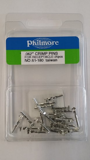 0.062" Female Crimp Pins For Receptacle (Molex) 25Pk
