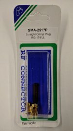 SMA Plug 3-Piece Crimp RG-174/U RG-316/U (Gold)