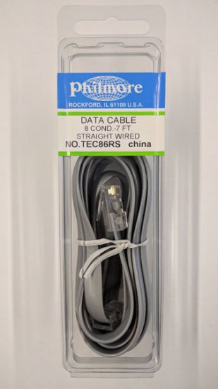 7Ft Silver Data Interconnect Cable (8P8C) For Data Pin1 to Pin1