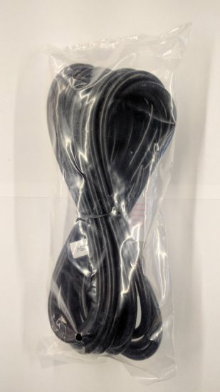 15Ft Black 18AWG AC Cord, NEMA 5-15P to IEC 60320 C5 Mouse Ears