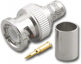 BNC Plug 3-Piece Crimp-On RG-6/U