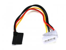 8" SATA 15pin Female to Molex 4pin Male Power Adapter 90°