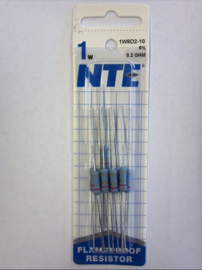 8.2 Ohm 1 Watt Metal Oxide Film Resistor (10Pk) 5% Tolerance
