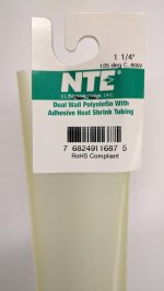 1.25" Clear 48" Dual Wall 3:1 Polyolefin Heat Shrink w/Adhesive
