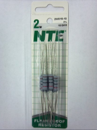 15 Ohm 2 Watt Metal Oxide Film Resistor (10Pk) 2% Tolerance