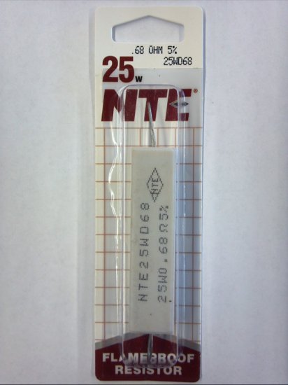 0.68 Ohm 25W Cermet Power Wirewound Resistor 5% Tolerance
