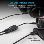 Naztech USB-C & 3.5mm Audio + Charge Adapter