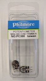 300 Ohm Sub-Mini Trimmer Pot PC Mount (2Pk)