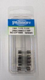 0.5 Amp (GMA) Glass Fuse (5Pk) Fast Acting 5x20mm