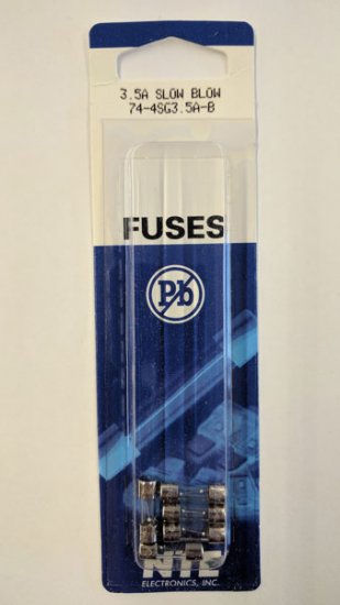 3.5 Amp (2AG) 4.5x15mm Fuse (5Pk) Slow Blow