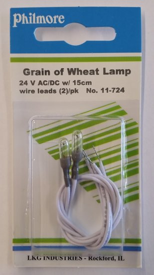 24V Grain Of Wheat Lamp (2Pk) 6" Leads (Incandescent)