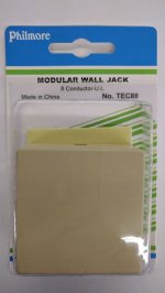 8 Conductor (8P8C) Telephone Jack Surface Mount Ivory