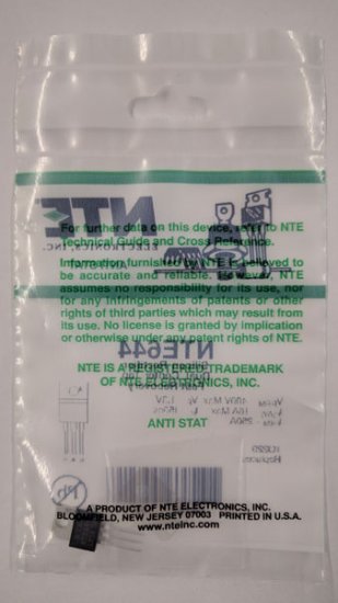 NTE644 Silicon Rectifier, Dual, Common Anode, 400V 16A, TO220