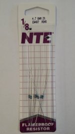 4.7 Ohm, 1/8W, 2% Metal Film Flameproof Resistor (6Pk)