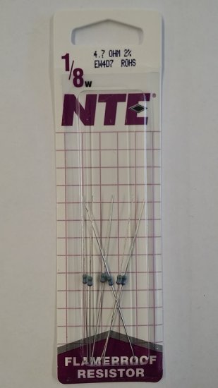 4.7 Ohm, 1/8W, 2% Metal Film Flameproof Resistor (6Pk)