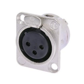 Neutrik NC3FD-L-1 3 Pole Female Receptacle Silver Contacts