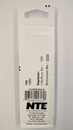 10 Amp (2AG) Fuse (5Pk) Fast Acting 4.5x15mm