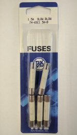 1.5 Amp (MDA) Ceramic Fuse (5Pk) Slow Blow 6x30mm
