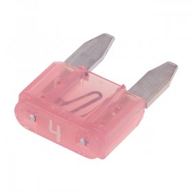 4 Amp Pink Mini Blade (ATM) Automotive Fuse (5Pk)