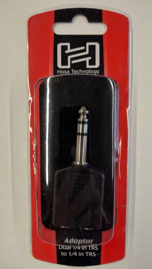 Adaptor Dual 1/4 in TRS(F) to 1/4 in TRS(M)