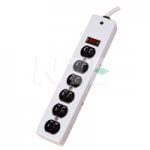 Surge Protector 6 Outlet Metal Case 6Ft Cord 1050 Joules