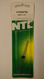 NTE5073A Zener Diode 8.7V 1W, DO-41/DO-15 (2Pk)