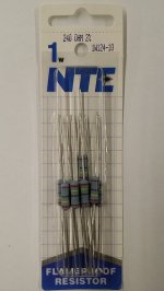 240 Ohm 1 Watt Metal Oxide Film Resistor (10Pk) 2% Tolerance