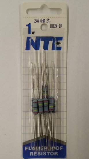 240 Ohm 1 Watt Metal Oxide Film Resistor (10Pk) 2% Tolerance