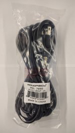 15Ft Black 18AWG AC Cord, NEMA 5-15P to IEC 60320 C5 Mouse Ears